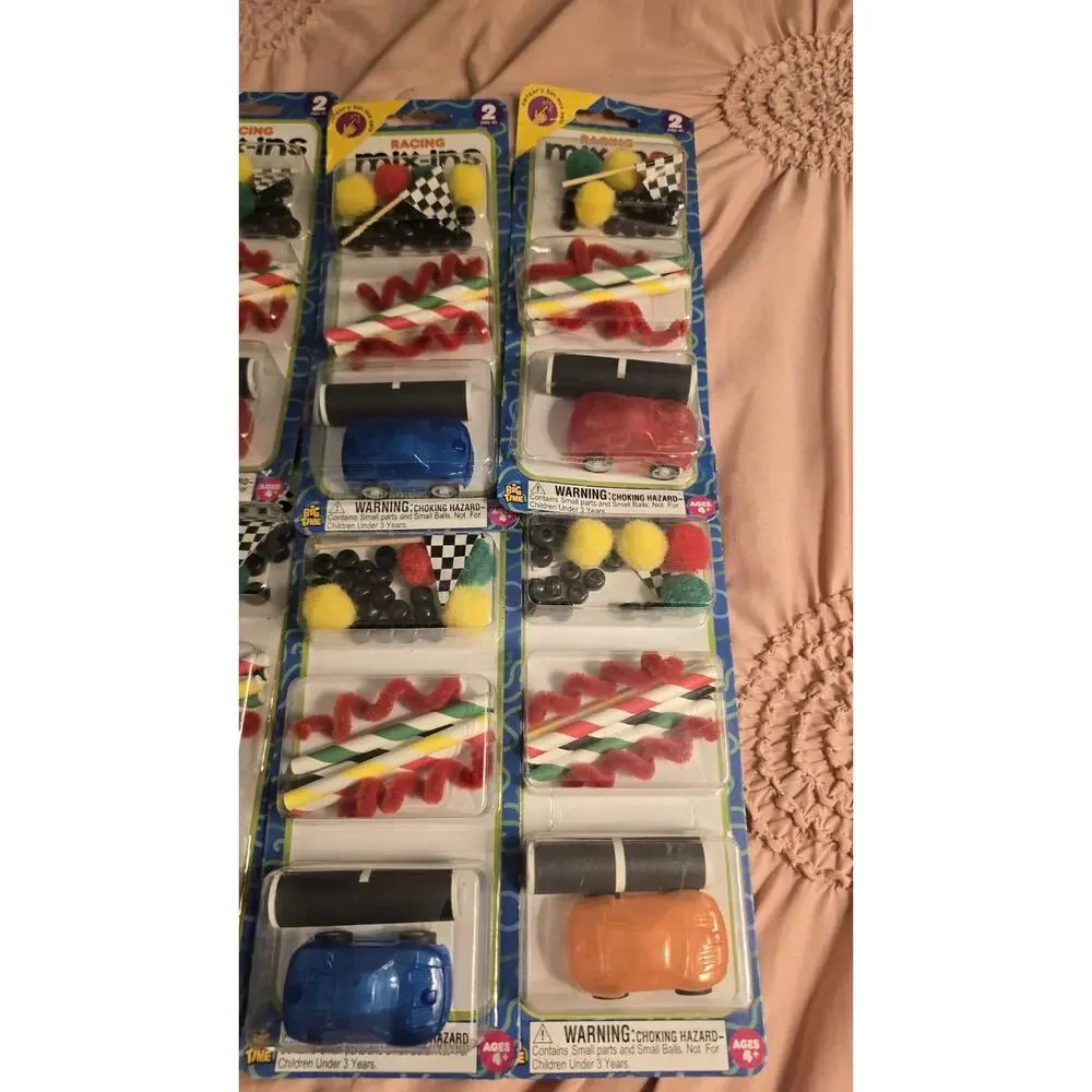 Cars Racing Mix-ins Party Favor 8 Sets Theme Multicolor sensory play
